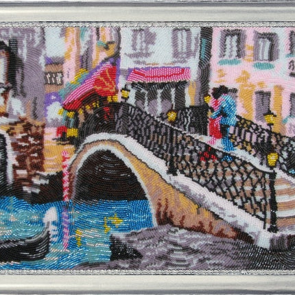 Bead DIY Embroidery Kit "Venetian Bridge" 9.8"x13.8"/ 25.0x35.0 cm