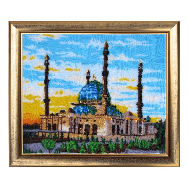 Bead DIY Embroidery Kit "Mosque" 10.6"x13.0"/ 27.0x33.0 cm