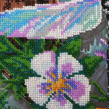 DIY Bead Embroidery Kit "Summer water colors-3" 11.8"x13.4" / 30.0x34.0 cm