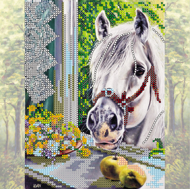 Canvas for bead embroidery "Treats" 7.9"x7.9" / 20.0x20.0 cm