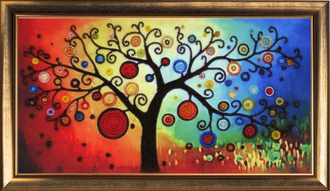 Bead DIY Embroidery Kit "Tree of Wealth" 8.3"x15.7"/ 21.0x40.0 cm