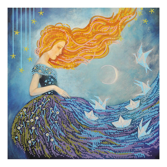 Canvas for bead embroidery "Night-dreams" 11.8"x11.8" / 30.0x30.0 cm