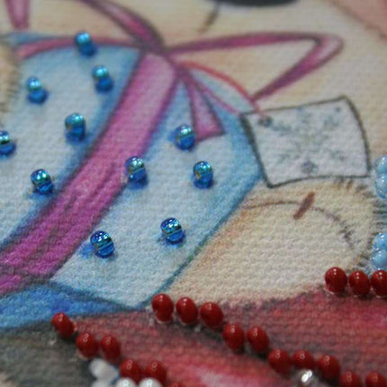 DIY Bead Embroidery Kit "Surprise"  5.9"x5.9" / 15.0x15.0 cm