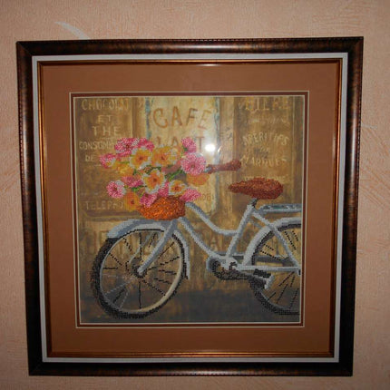 Canvas for bead embroidery "Summer Trip" 11.8"x11.8" / 30.0x30.0 cm