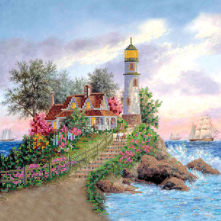 Canvas for bead embroidery "Brigantine" 11.8"x11.8" / 30.0x30.0 cm