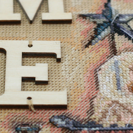 DIY Cross Stitch Kit "Warm at home" 9.8"x15.0"