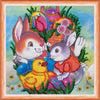 DIY Bead Embroidery Kit "Easter party"  5.9"x5.9" / 15.0x15.0 cm