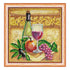 DIY Bead Embroidery Kit "Grapes and vine"  5.9"x5.9" / 15.0x15.0 cm