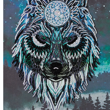 DIY Bead Embroidery Kit "Shaman" 10.2"x14.2" / 26.0x36.0 cm