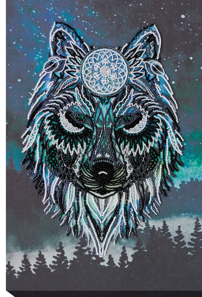 DIY Bead Embroidery Kit "Shaman" 10.2"x14.2" / 26.0x36.0 cm