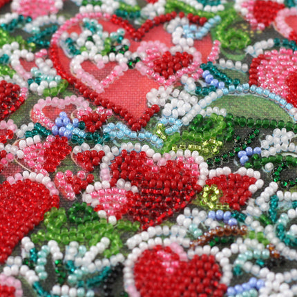 DIY Bead Embroidery Kit "Tree of love" 14.6"x10.6" / 37.0x27.0 cm