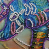 DIY Bead Embroidery Kit "Neon elephant"  5.9"x5.9" / 15.0x15.0 cm