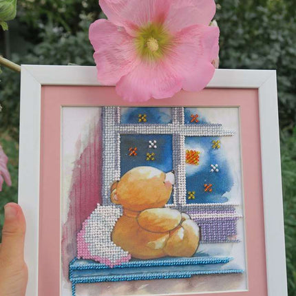 DIY Bead Embroidery Kit "Starlight night"  5.9"x5.9" / 15.0x15.0 cm
