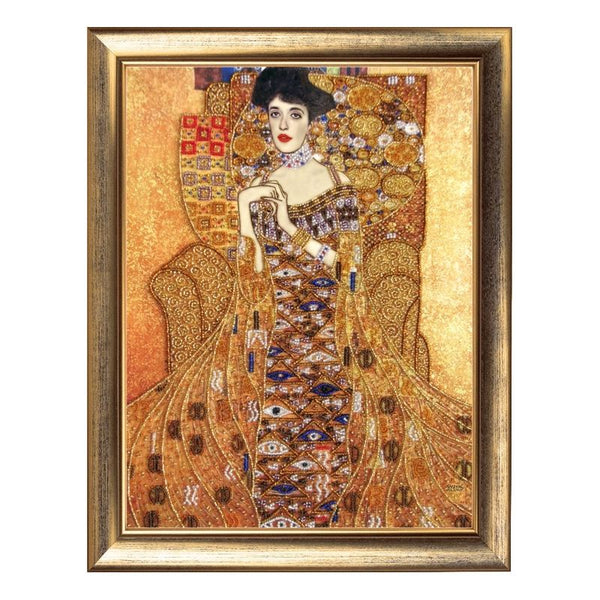 DIY Bead Embroidery Kit "Golden Adele (after G. Klimt)" 13.8"x10.6" / 35.0x27.0 cm