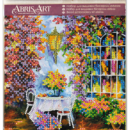 DIY Bead Embroidery Kit "Autumn mood"  5.9"x5.9" / 15.0x15.0 cm