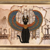 DIY Bead Embroidery Kit "Egyptian Cat" 10.2"x14.6" / 26.0x37.0 cm