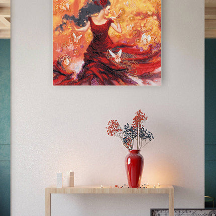 DIY Bead Embroidery Kit "Dancing light" 12.6"x11.0" / 32.0x28.0 cm
