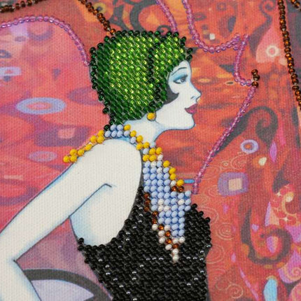 DIY Bead Embroidery Kit "Jazz age girls – 1" 11.8"x11.8" / 30.0x30.0 cm