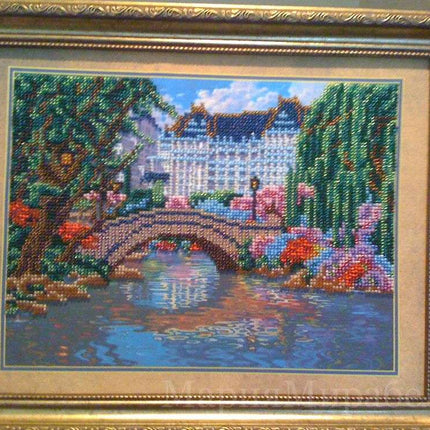 DIY Bead Embroidery Kit "Park" 11.8"x9.1" / 30.0x23.0 cm