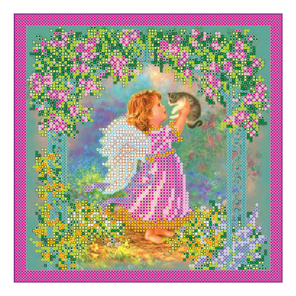 Canvas for bead embroidery "At Dawn" 7.9"x7.9" / 20.0x20.0 cm