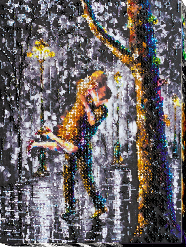 DIY Bead Embroidery Kit "Welcome moment" 11.0"x14.6" / 28.0x37.0 cm