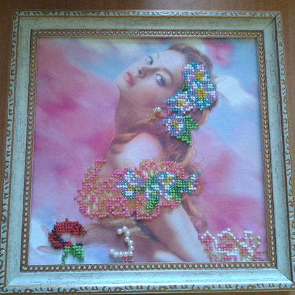 Canvas for bead embroidery "Grace" 7.9"x7.9" / 20.0x20.0 cm