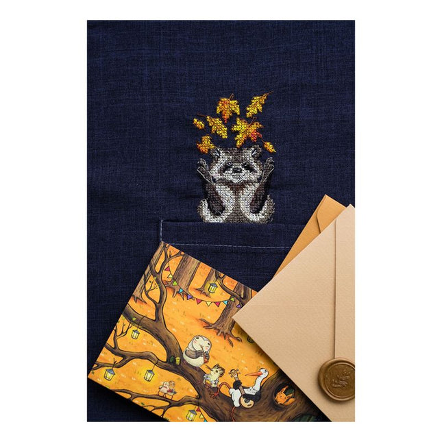 Cross stitch patch kit "Raccoon"