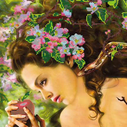 Canvas for bead embroidery "Temptation" 11.8"x11.8" / 30.0x30.0 cm