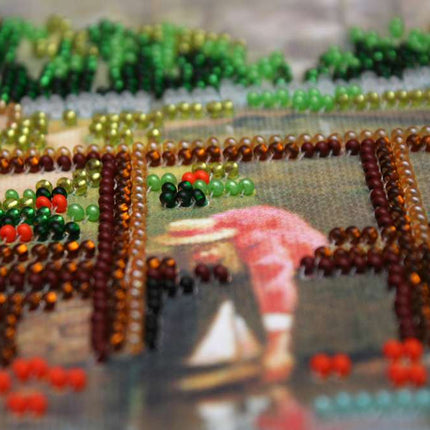 DIY Bead Embroidery Kit "Sunday picnic" 16.5"x11.8" / 42.0x30.0 cm