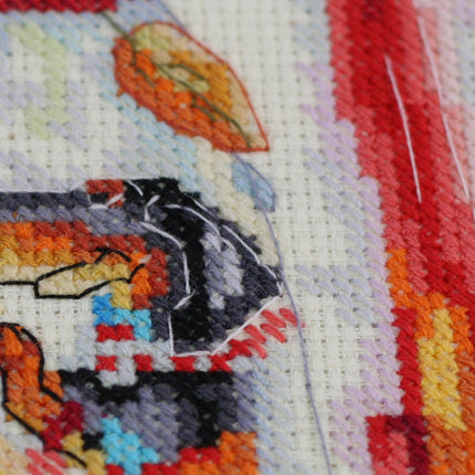 DIY Cross Stitch Kit "Heat of October" 6.3"x9.4"
