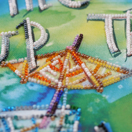 DIY Bead Embroidery Kit "Cocktail-party" 15.4"x11.0" / 39.0x28.0 cm