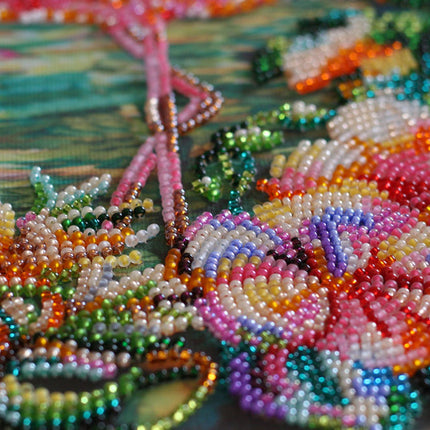 DIY Bead Embroidery Kit "Awe of the senses" 12.2"x13.4" / 31.0x34.0 cm