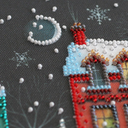 DIY Bead Embroidery Kit "Holiday town"
