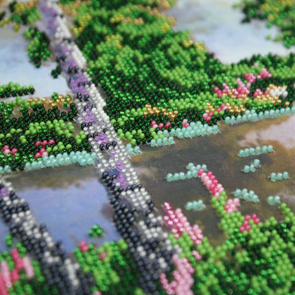 DIY Bead Embroidery Kit "Morning haze" 19.7"x11.8" / 50.0x30.0 cm