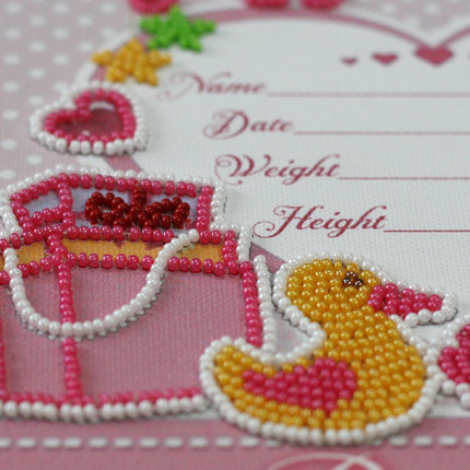 DIY Bead Embroidery Kit "Metric for a girl" 8.7"x8.7" / 22.0x22.0 cm