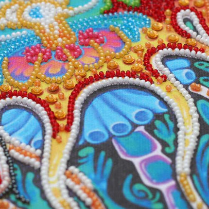 DIY Bead Embroidery Kit "Underwater dance" 6.7"x11.8" / 17.0x30.0 cm