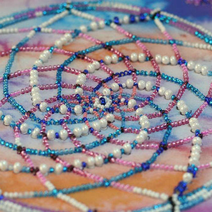 DIY Bead Embroidery Kit "Dreamcatcher amulet" 12.2"x18.1" / 31.0x46.0 cm