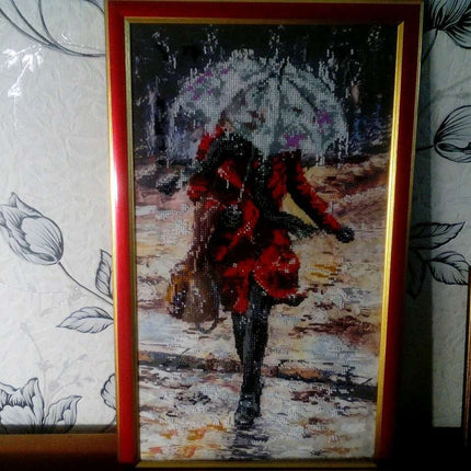 DIY Bead Embroidery Kit "Love story – 3" 8.3"x15.7" / 21.0x40.0 cm