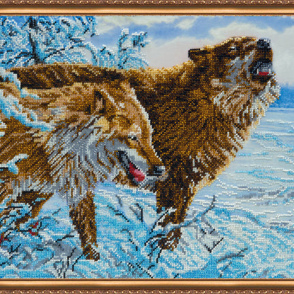 DIY Bead Embroidery Kit "Eternal calling" 17.7"x12.6" / 45.0x32.0 cm