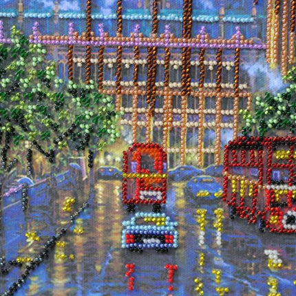 DIY Bead Embroidery Kit "s Big City lights" 12.6"x16.9" / 32.0x43.0 cm