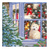 Canvas for bead embroidery "Crismas stori" 7.9"x7.9" / 20.0x20.0 cm