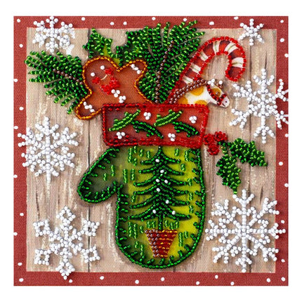 DIY Bead Embroidery Kit "Children's holiday"  5.9"x5.9" / 15.0x15.0 cm