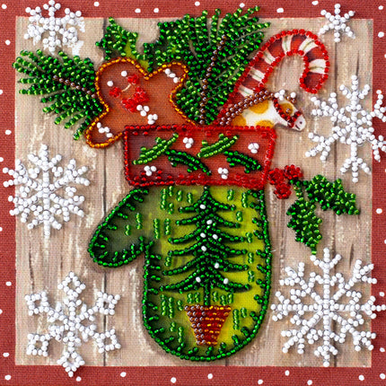 DIY Bead Embroidery Kit "Children's holiday"  5.9"x5.9" / 15.0x15.0 cm