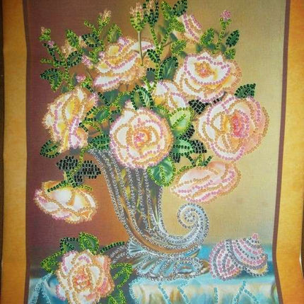 DIY Bead Embroidery Kit "Pearl" 8.9"x11.4" / 22.5x29.0 cm