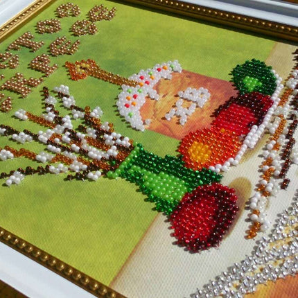Canvas for bead embroidery "Jesus is Risen!" 5.9"x7.9" / 15.0x20.0 cm