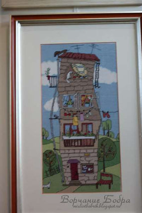 DIY Cross Stitch Kit "Summer house" 7.6"x15.0"