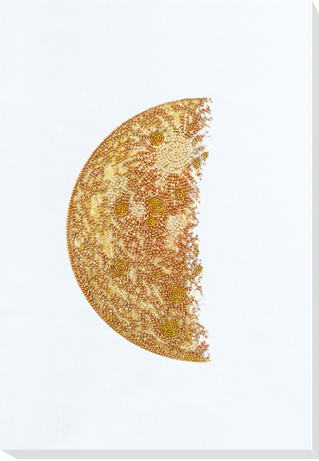 DIY Bead Embroidery Kit "Cadence-2 white" 11.0"x13.8" / 28.0x35.0 cm