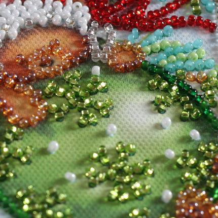 DIY Bead Embroidery Kit "Cute fun"  5.9"x5.9" / 15.0x15.0 cm