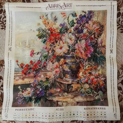 Canvas for bead embroidery "Renaissance" 11.8"x11.8" / 30.0x30.0 cm