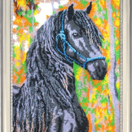 DIY Bead Embroidery Kit "Pretty Boy" 14.2"x9.4" / 36.0x24.0 cm